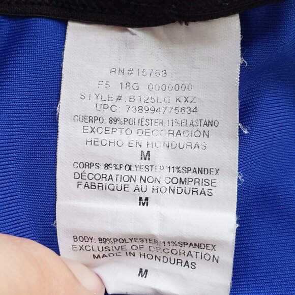 CHAMPION The Absolute Workout Longline Sports Bra M Royal Blue Spellout - Picture 5 of 9